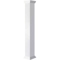 Ekena Millwork Craftsman Classic Square Non-Tapered Smooth PVC Column, Crown Capital & Capital Base CC1004ENPCRCR